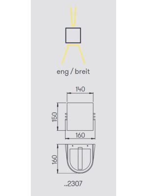 Albert Wandstrahler 2307 Lichtaustritt