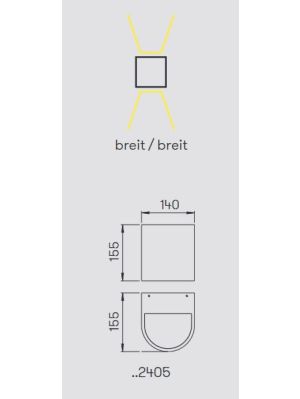 Albert Wandstrahler 2405 Lichtaustritt