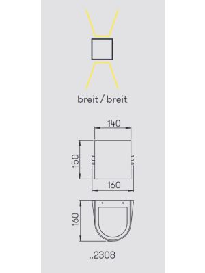 Albert Wandstrahler 2308 Lichtaustritt
